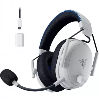 Headset Razer BlackShark V3 Pro káblový bezdrôtový Bluetooth biely