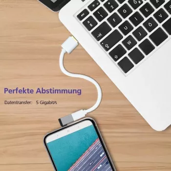 Adaptér helos 288346 OTG USB A (konektor samica) na USB-C (konektor samec) 3.1 pravouhlý