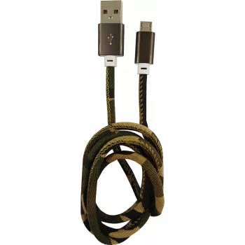 LC-POWER kábel USB-Micro-1M-5 1m Woodland Camo, USB-A na Micro-USB (LC-C-USB-MICRO-1M-5)