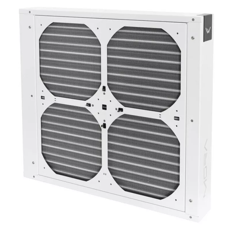 Rám ventilátora pre radiátor Watercool MO-RA IV 400 – kompatibilný s 200 mm ventilátormi, biely