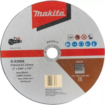 Makita – rezný kotúč – na nerezovú oceľ – 230 mm – zrnitosť: WA36R
