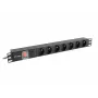 LANBERG PDU-07E-0200-IEC-BK PDU 1U 10A 7 zásuviek francúzske 2m čierna