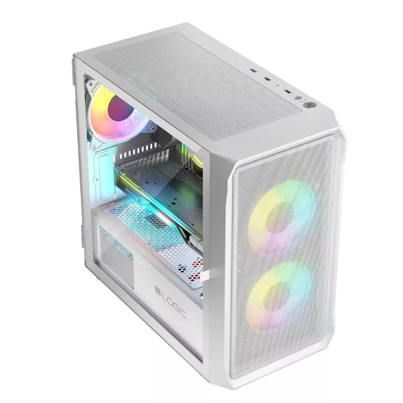 Logic PORTOS ARGB MINI USB 3.0 skriňa biela