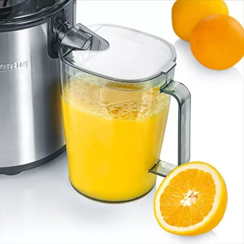 Severin ES 3570 odšťavovač, 800 W, 1,1 l, nerezová oceľ/čierna