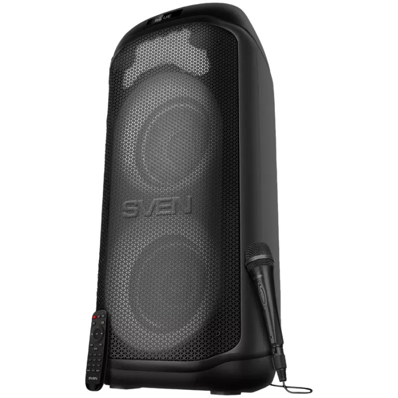 Reproduktor SVEN PS-1050, čierny (200W, TWS, Bluetooth, FM, USB, microSD, LED displej, 7200mAh)