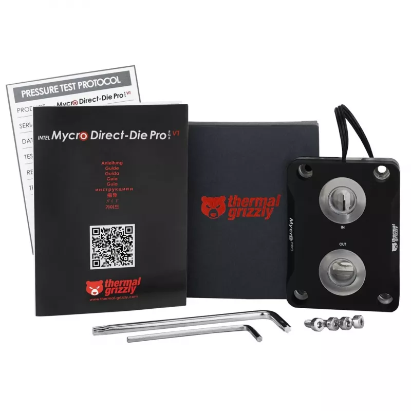 Thermal Grizzly Intel Mycro Direct-Die Pro RGB V1 vodný blok CPU, čierny/priehľadný