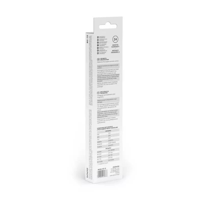 Diaľkový ovládač Savio RC-13 IR Wireless pre Sony TV 10 m dosah