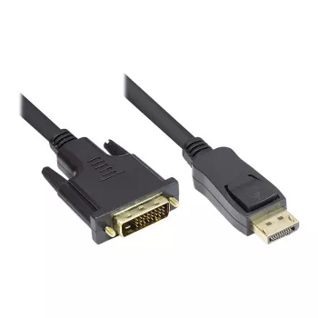 Good Connections prepojovací kábel DisplayPort na DVI-D 24+1 - 24K pozlátené kontakty - OFC - čierny - 1 m