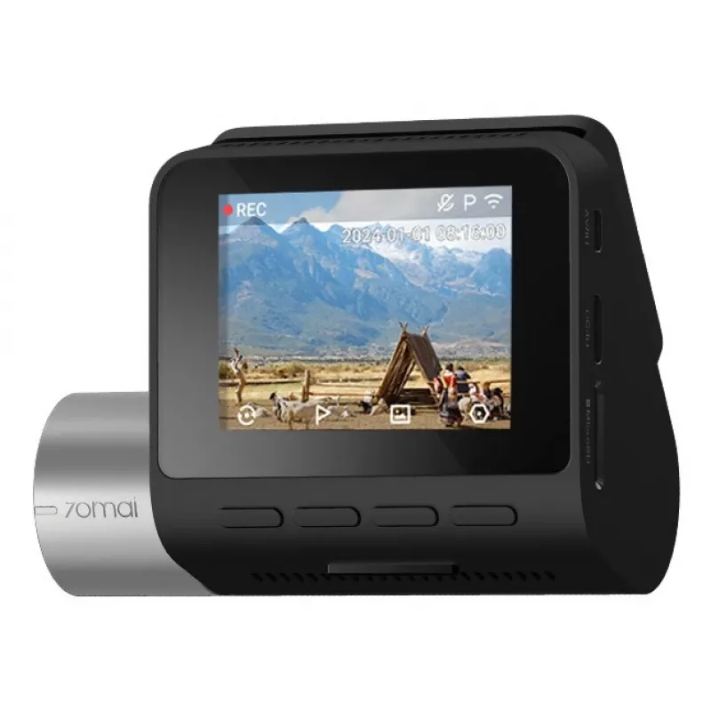 Autokamera 70mai A510, 2592x1944 (2,5K) HDR, Sony STARVIS 2 IMX675, 140°, f/1.8, Wi-Fi, Bluetooth, GPS, 4G/LTE, ADAS, 2,0-palcový displej, 500 mAh, čierna