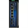 Priemyselný PoE switch ALLNET ALL-SGI8106PMJ-BT — 6-portový (4 PoE+), robustné kovové puzdro