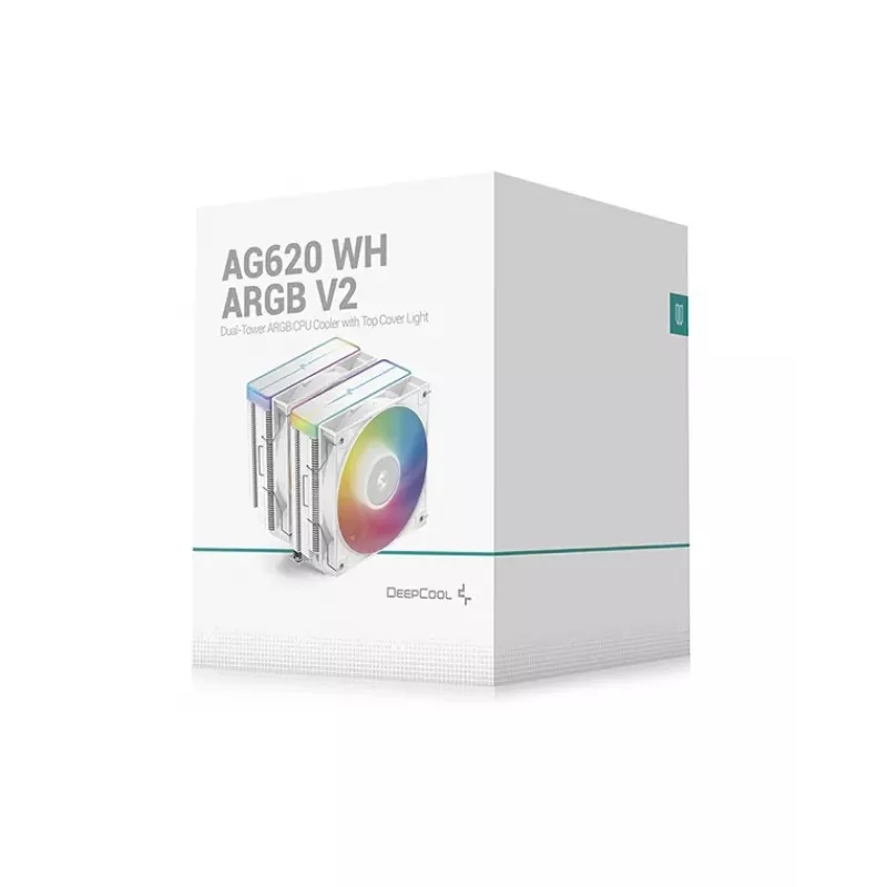 DeepCool AG620 WH ARGB V2 čipset, základná doska vzduchový chladič 12 cm biela 1 ks