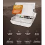 Sieťový switch MikroTik netPower Lite 8P – 8× Gigabit Ethernet (10/100/1000), PoE (IEEE 802.3af/at), 24–57V vstup, biela