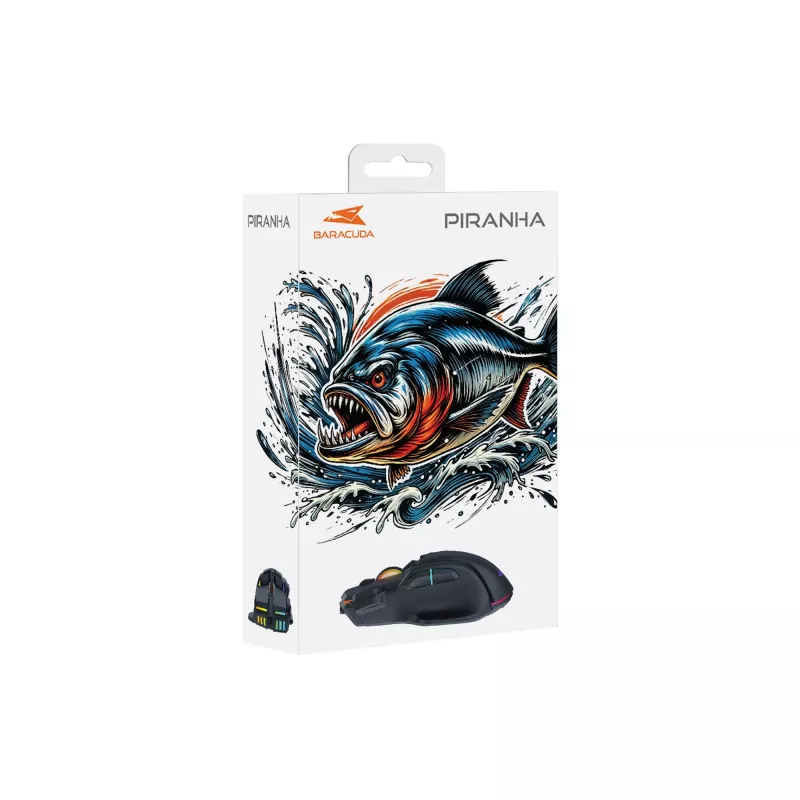 Myš Baracuda BGM-071 Piranha čierna USB
