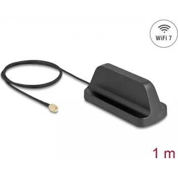 Anténa DELOCK 81453 WiFi 7 RP-SMA konektor samec omnidirekcionálna 2,5–3,6 dBi