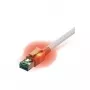 Easylan CS1OWADAD0030 RJ45 sieťový kábel, patch kábel CAT 6a S/FTP 3 m biely s LED 1 ks