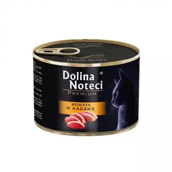 Mokré krmivo pre mačky Dolina Noteci DOLINA NOTECI Premium — kačica, 185 g, dospelé mačky, bezlepkové a bez sóje