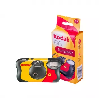 Kodak FunSaver bleskový jednorazový fotoaparát, farebný film a blesk, 27 fotografií, ISO 400