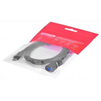 Káblový adaptér Unitek (C476BK-1M) USB-C (M) - USB-A (F) 10Gbps 60 W