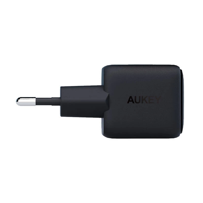 Napájací zdroj Aukey PA-B1L USB-C 30W čierny — kompaktný USB‑C PD napájací adaptér