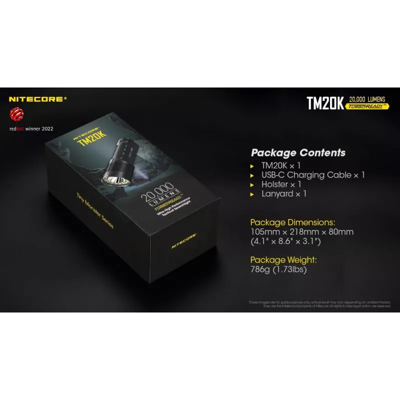 Baterka Tiny Monster SERIES/20000 lúmenov TM20K Nitecore