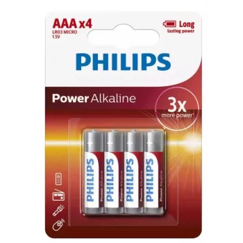 Philips Power Alkaline AAA batérie, balenie 4 ks