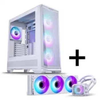 PHANTEKS Eclipse G400A PC skriňa + Glacier M25 Gen2 AiO kvapalinové chladenie - biela