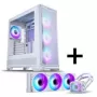 PHANTEKS Eclipse G400A PC skriňa + Glacier M25 Gen2 AiO kvapalinové chladenie - biela