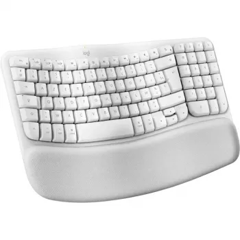 Logitech Ergo Series Wave Keys pre Mac - klávesnica - bezdrôtová - Bluetooth LE - AZERTY - francúzska - biela lámaná (920-012406)