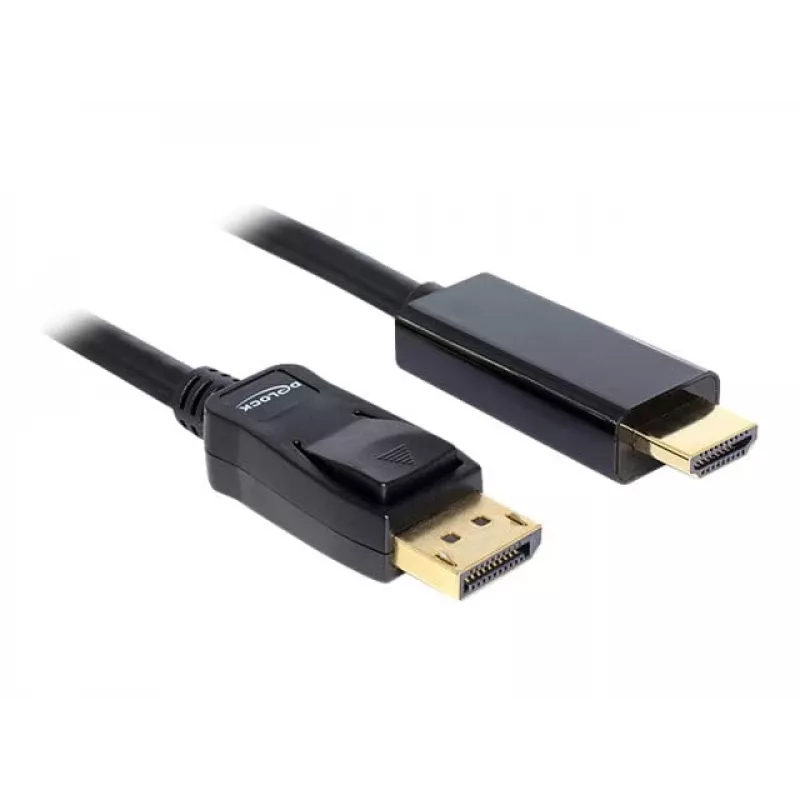 Delock kábel DisplayPort 1.1 konektor samec > High Speed HDMI-A konektor samec pasívny 3 m čierny (82435)