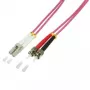 Logilink - Patch kábel - LC Multimode (M) na ST Multimode (M) - 2 m - optické vlákno - 50/125 mikrometrov - OM4 - bezhalogénový - vresovofialová (FP4LT02)