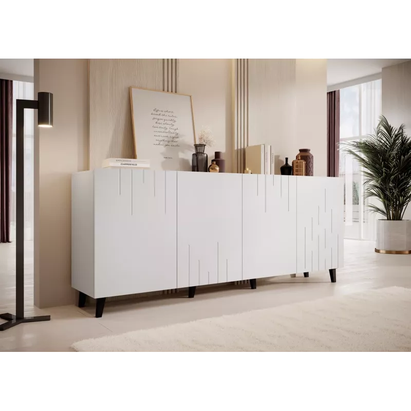 BARI komoda 200x42x82 biela matná