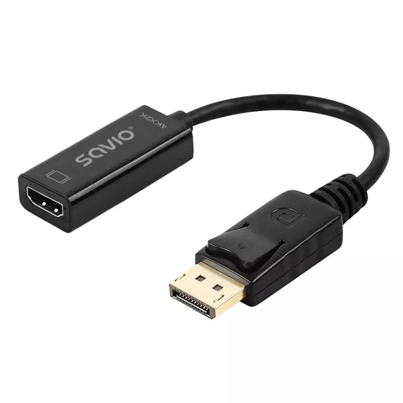 Adaptér Savio DisplayPort (M) v1.2 - HDMI A (F) v1.4, 4K, AK-62