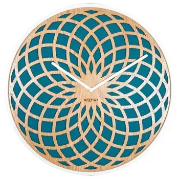 NeXtime hodiny 3149tq Sun Large, Ø50 cm, nástenné, tyrkysové