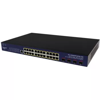 Sieťový switch ALLNET ALL-SG8428v2FPM-10G — 24+4 portov, PoE, 10G uplinky