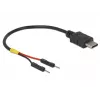 DeLOCK 85418 napájací kábel USB-C na 2x kolíkový konektor, 0,1 m