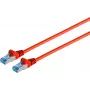 Sieťový kábel S/CONN 75725-R červený 15m Cat6a S/FTP