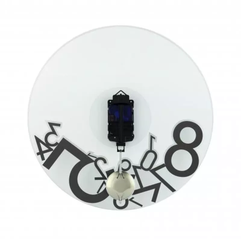 NeXtime hodiny 8115 Dropped, Ø43 cm, nástenné, strieborné