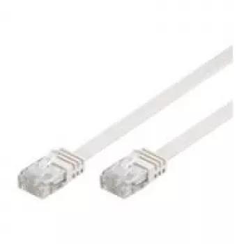 Wentronic Goobay CAT-5e plochý kábel, U/UTP, biely, 3 m - CCA zmes medi (93360)