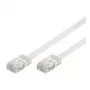 Wentronic Goobay CAT-5e plochý kábel, U/UTP, biely, 3 m - CCA zmes medi (93360)