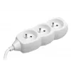TRACER PowerCord predlžovací kábel 1,5 m 3 zásuvky biely