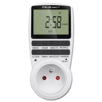 Elektronický časovač QOLTEC PC0628 s LCD displejom, 24-hodinové odpočítavanie