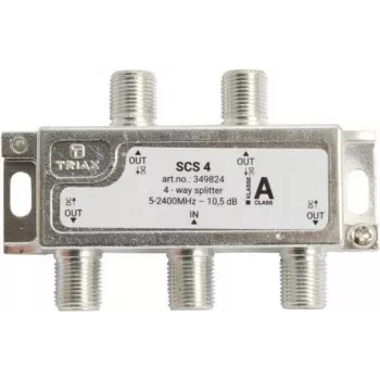 Triax SCS 4 - káblový rozbočovač - 75 Ohm - 5 - 2400 MHz - strieborná - biela - samica/samica - 11,5 dB (349824)