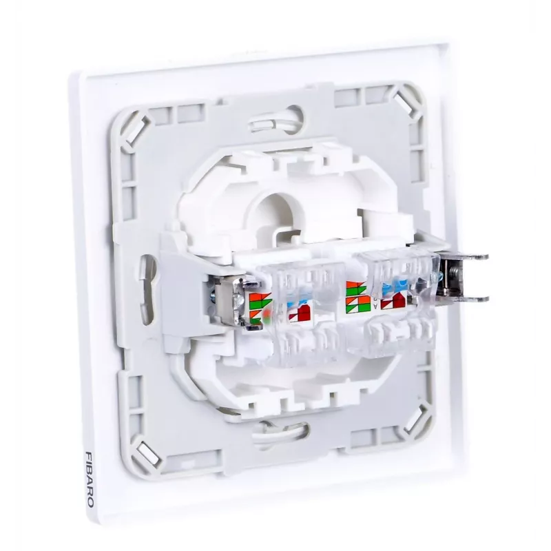 Fibaro Walli N zásuvka 2 x RJ-45 biela
