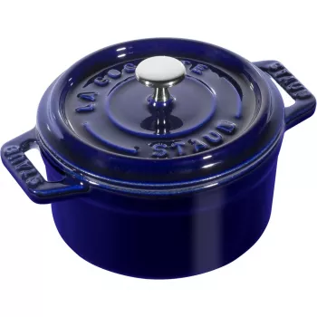 Samostatná mini liatinová panvica Staub Minis — priemer 10 cm, modrá