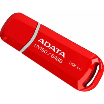 USB kľúč ADATA DashDrive UV150 64 GB, USB Type-A 3.2 Gen 1, Červená, s krytkou