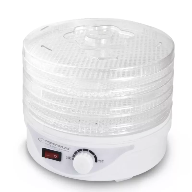 Esperanza EKD003 sušička potravín priehľadná, biela 250 W