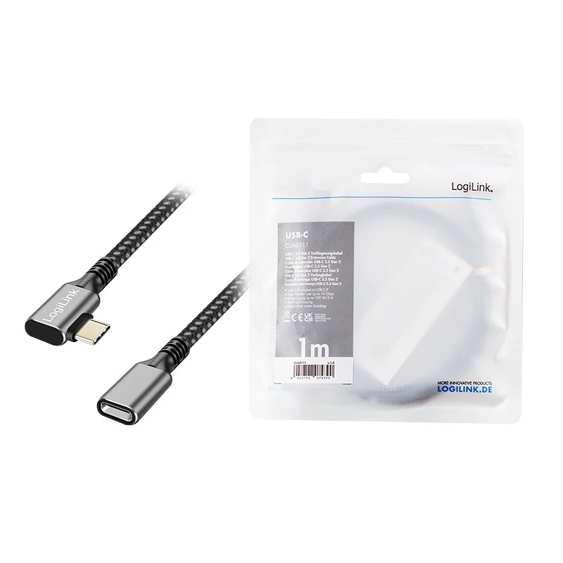 USB 3.2 Gen2 Type-C na USB-C konektor samica, PD, 1 m