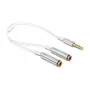 Audio kábel DeLOCK 65576 0,25 m 3,5 mm 2 x 3,5 mm biely