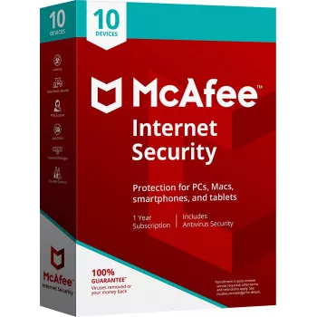 McAfee Internet Security 10 - zariadení 1 rok