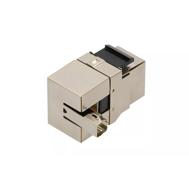 Keystone konektor samica Extralink CAT6 STP RJ45, konektor samica, oceľová farba, 1 kus